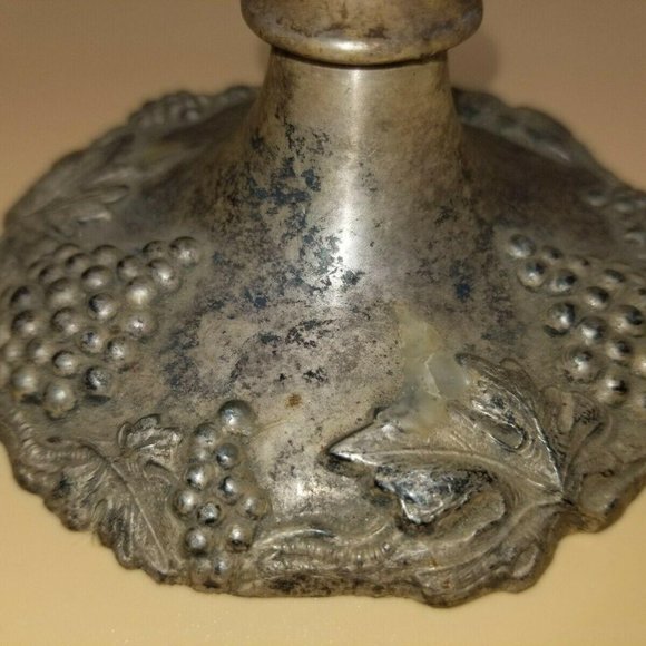 Benedict Proctor Accents Antique Silverplate Ep Lead Candle Holders